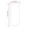 vidaXL Wall Mirror Black 60x25 cm Oval