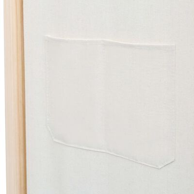 vidaXL 4-Panel Room Divider Cream 160x170x4 cm Fabric