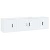 vidaXL 3 Piece TV Cabinet Set White Engineered Wood