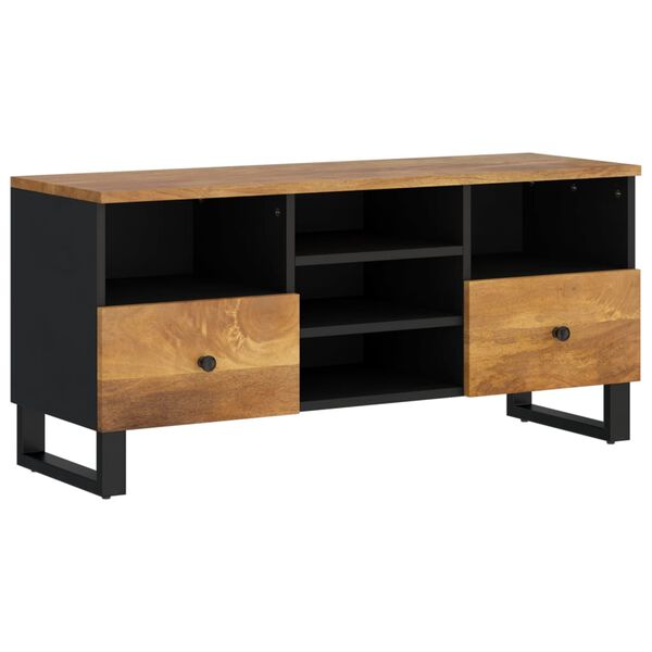 vidaXL TV Cabinet 100x33x46 cm Solid Wood Mango and Engineered Wood