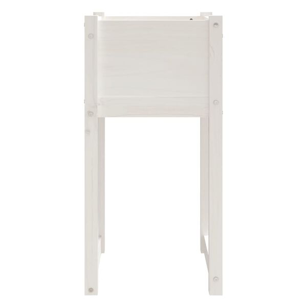 vidaXL Planter White 40x40x81 cm Solid Wood Pine