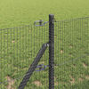 vidaXL Fence Post Grey 50 x 0.8 m (16 x 16 mm mesh) Steel and PVC