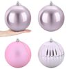 vidaXL Christmas Ball Set XXL 4 pcs Pink &Oslash; 20 cm Plastic
