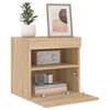 vidaXL TV Wall Cabinet with LED Lights Sonoma Oak 40x30x40 cm