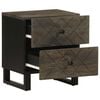 vidaXL Bedside Cabinet Black 40x33x46 cm Solid Wood Mango