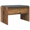 vidaXL Hall Bench with Cushion Old Wood 63 x 38 x 40 cm