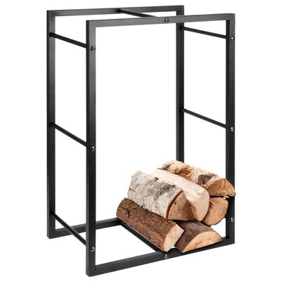 ProGarden Wood Storage Stand Rectangular 45x28x70 cm Black