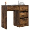 vidaXL Desk with Drawer Smoked Oak 90 x 37.5 x 75 cm Engineered Wood