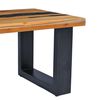 vidaXL Coffee Table 100x50x40 cm Solid Teak Wood and Polyresin