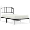 vidaXL Metal Bed Frame without Mattress with Headboard Black 100x190cm