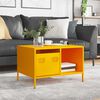 vidaXL Coffee Table Mustard Yellow 68.5x50x43.5 cm Cold-rolled Steel