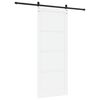 vidaXL Sliding Door Manual White and black 93 x 232 cm