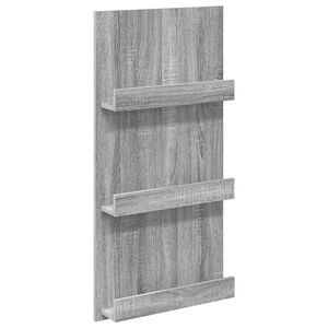 vidaXL Magazine Rack Grey Sonoma 51 x 11 x 102 cm Engineered Wood