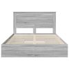 vidaXL Storage Bed Grey Sonoma 140 x 200 cm Engineered Wood
