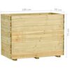 vidaXL Garden Raised Bed with Floor 100x50x75 cm Impregnated Pinewood