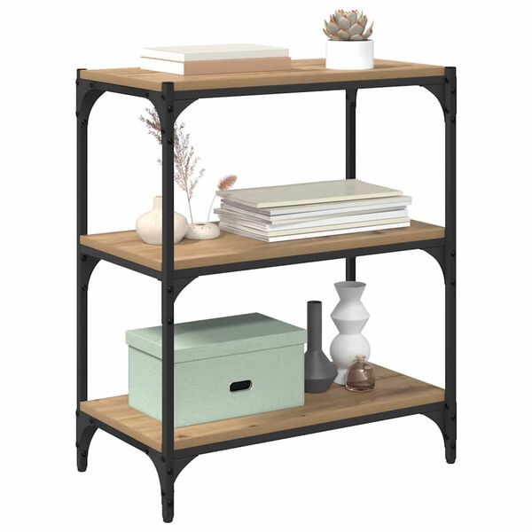 vidaXL Book Cabinet Artisan oak 60 x 33 x 70.5 cm Engineered wood