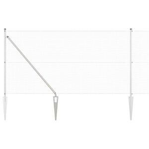 vidaXL Fence Post Silver 25 x 1 m (16 x 16 mm mesh) Steel