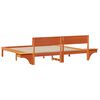 vidaXL Bed Frame with Headboard Wax Brown 180 x 200 cm Solid Pine Wood