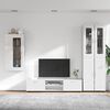 vidaXL TV Cabinet Set FLORIN High Gloss White Engineered Wood