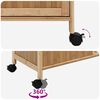 vidaXL Kitchen Trolley with Wheels Natural 90.5 x 36 x 86.5 cm Bamboo
