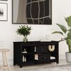 vidaXL TV Cabinet Black 103x36.5x52 cm Solid Wood Pine