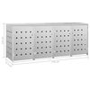 vidaXL Quadruple Wheelie Bin Shed 240 L Stainless Steel
