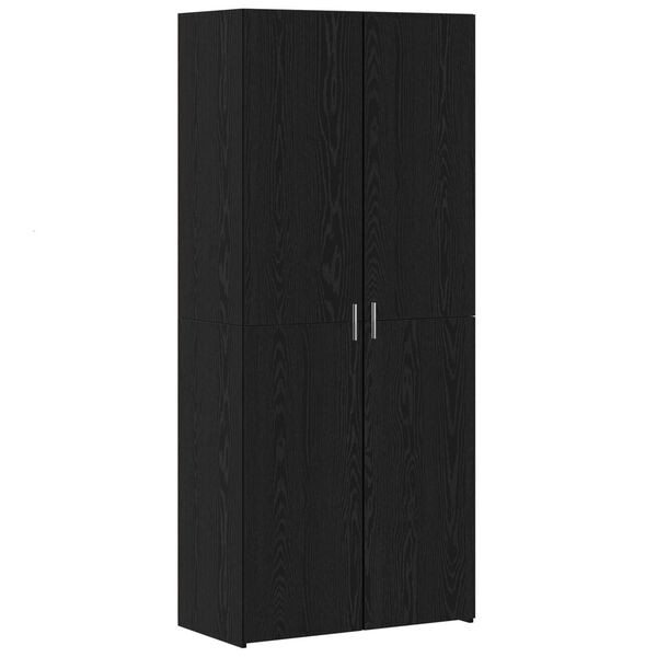 vidaXL Highboard 2 pcs Black Oak 80 x 42 x 185 cm
