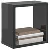 vidaXL Wall Cube Shelves 2 pcs High Gloss Grey 26x15x26 cm