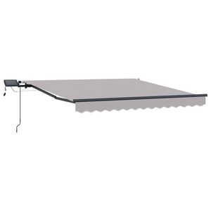 vidaXL Retractable Awning Manual Light grey 300 x 250 cm Fabric
