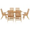 vidaXL Garden Dining Set 7 pcs Brown Solid teak wood