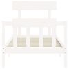 vidaXL Bed Frame without Mattress White 90x200 cm Solid Wood Pine
