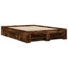 vidaXL Bed Frame without Mattress Smoked Oak 140x200 cm Engineered Wood