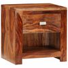 vidaXL Nightstand with 1 Drawer Solid Acacia Wood