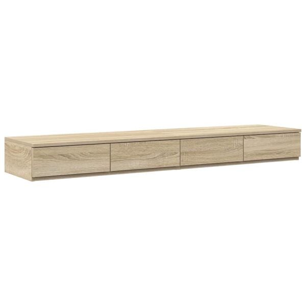 vidaXL Bed Drawers Sonoma Oak 160 x 36.5 x 16.5 cm Engineered Wood