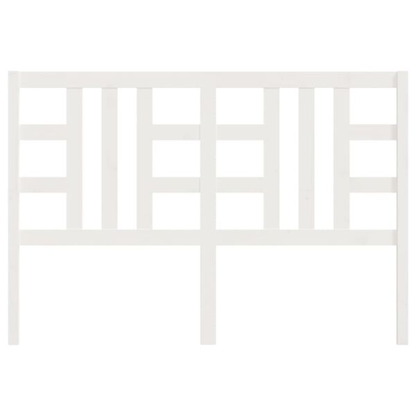 vidaXL Bed Headboard White 126x4x100 cm Solid Wood Pine