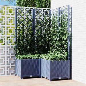 vidaXL Garden Blue Grey 80 x 80 x 136 cm