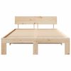vidaXL Bed Frame with Headboard Natural 140 x 190 cm Solid Pine Wood