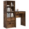 vidaXL Desk with Drawer 2 pcs Smoked Oak
