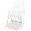 vidaXL 3 Piece Bistro Set Plastic White