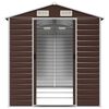 vidaXL Garden Shed Brown 191x300x198 cm Galvanised Steel