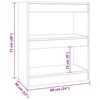 vidaXL Book Cabinet/Room Divider Grey Sonoma 60x30x72 cm