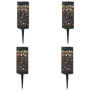 vidaXL Outdoor Solar Lights with Ground Spike 4 pcs Warm White 29 cm