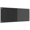vidaXL Kitchen Backsplash Dark Grey 100 x 40 cm Tempered Glass