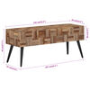 vidaXL Bench 110x35x45 cm Solid Reclaimed Teak