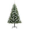 vidaXL Artificial Hinged Christmas Tree with Flocked Snow 180 cm