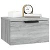 vidaXL Wall-mounted Bedside Cabinet Grey Sonoma 34x30x20 cm