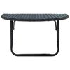 vidaXL Balcony Table 60x60x32 cm Black Poly Rattan