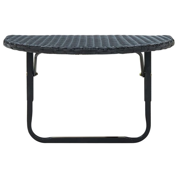 vidaXL Balcony Table 60x60x32 cm Black Poly Rattan