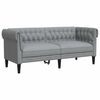 vidaXL Chesterfield Sofa Light grey 182.5 x 74.5 x 74.5 cm Fabric
