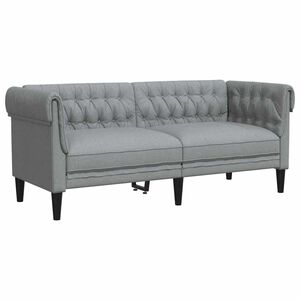 vidaXL Sofa Light Grey 182.5 x 74.5 x 74.5 cm Polyester